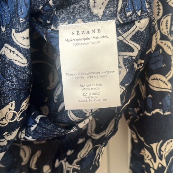 Sezane Blue Floral Button Down Shirt - Picture 10 of 11